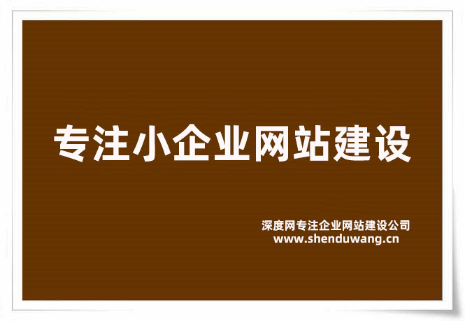 深度網專注小企業(yè)網站建設的服務商